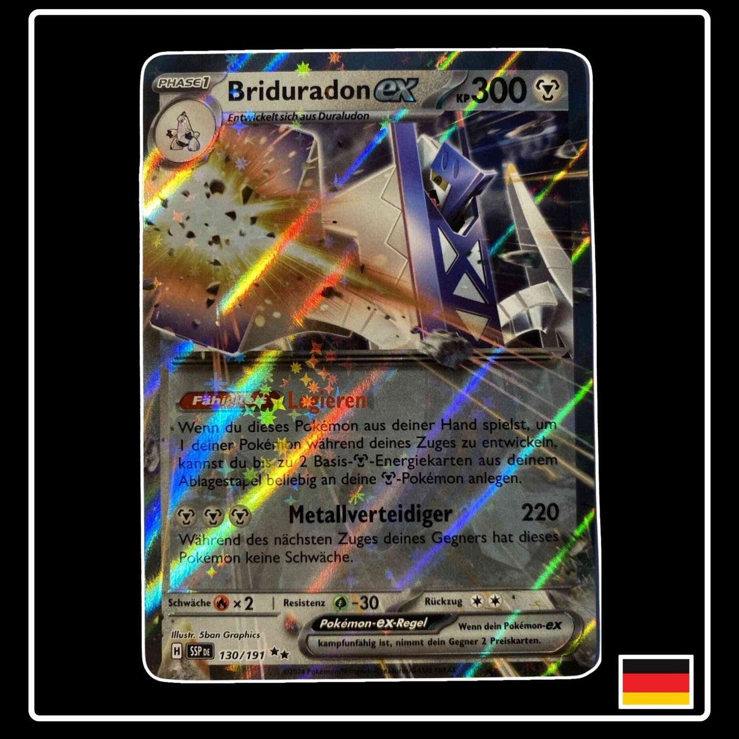 Briduradon ex 103/191 Pokemon Stürmische Funken