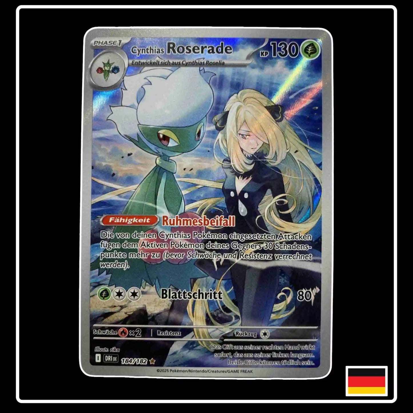 Cynthias Roserade Illustration Rare 184/182 Pokemon Ewige Rivalen