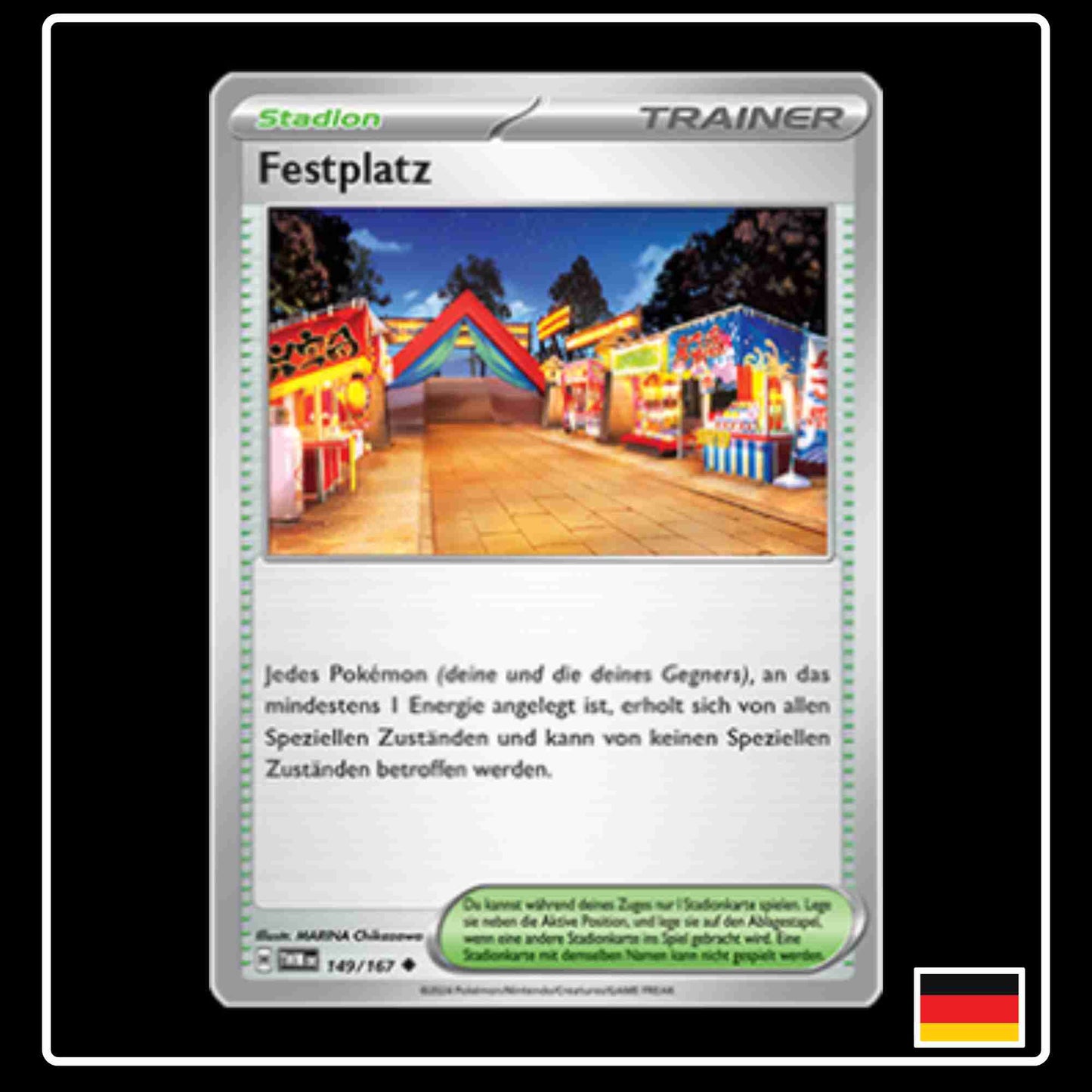 Festplatz Pokemon Karte 149/167 aus dem Set Maskerade im Zwielicht