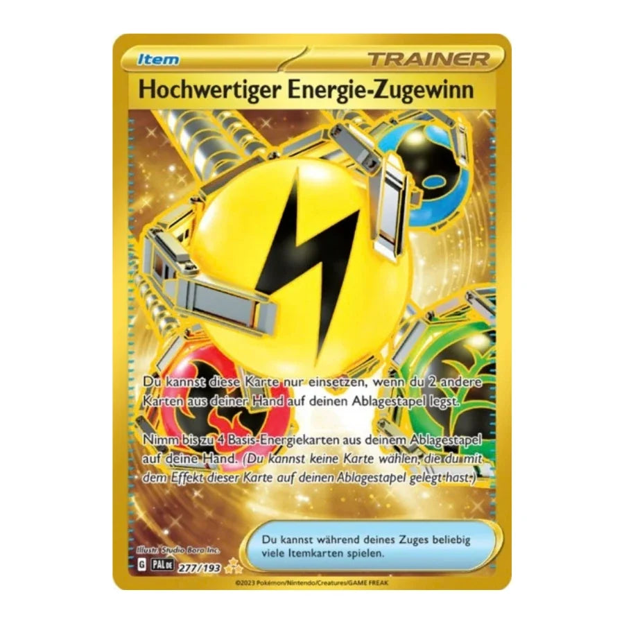 Hochwertiger Energie-Zugewinn Hyper Rare Deutsch 277/193 Entwicklungen in Paldea