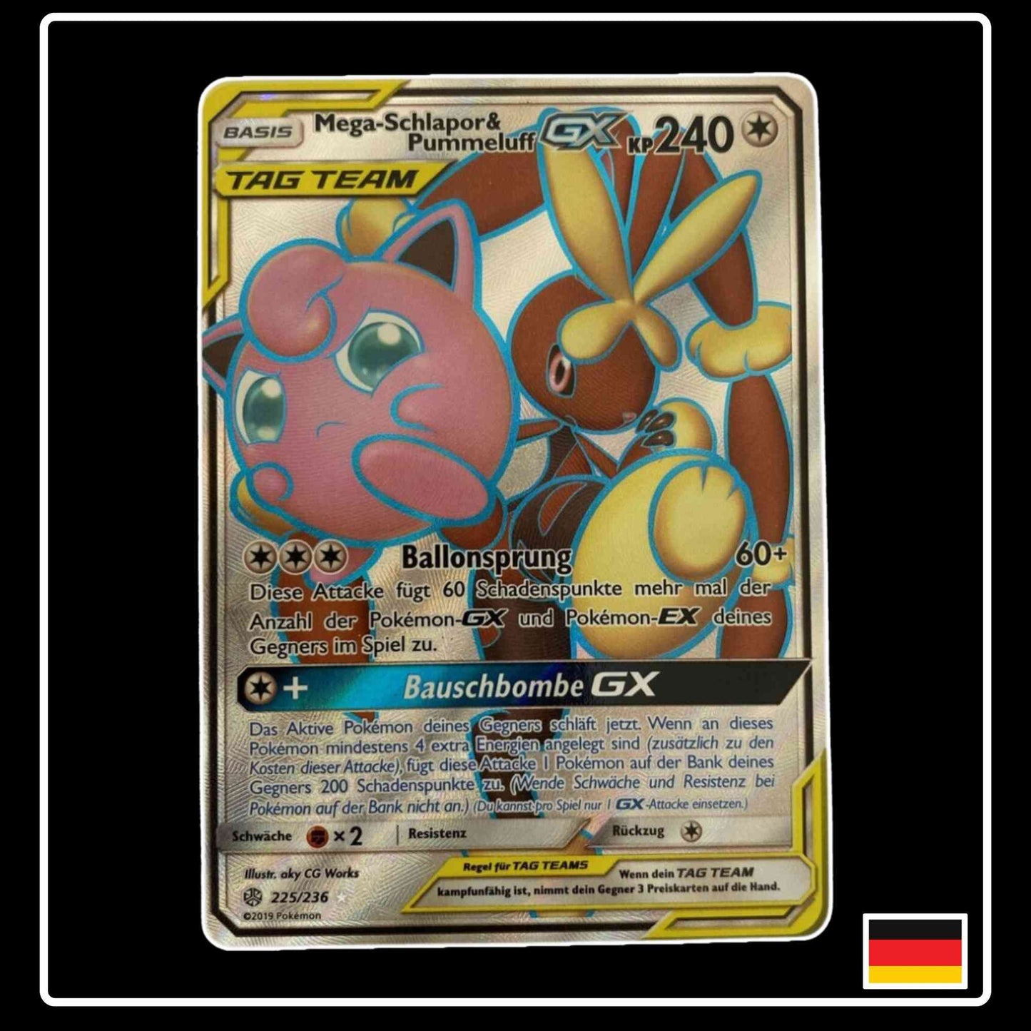 Mega-Schlapor & Pummeluff GX Full Art 225/236 Welten im Wandel