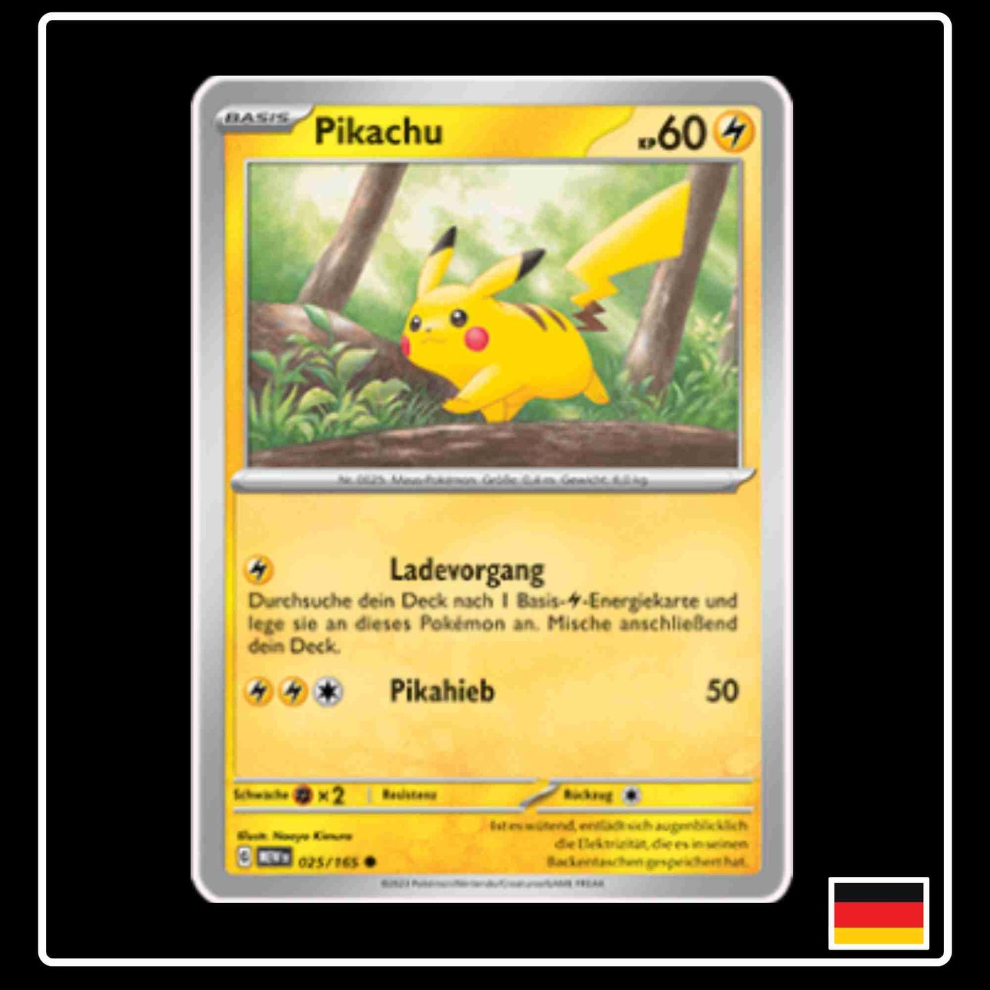 Pikachu 025/165 aus dem Pokemon Set Karmesin & Purpur 151
