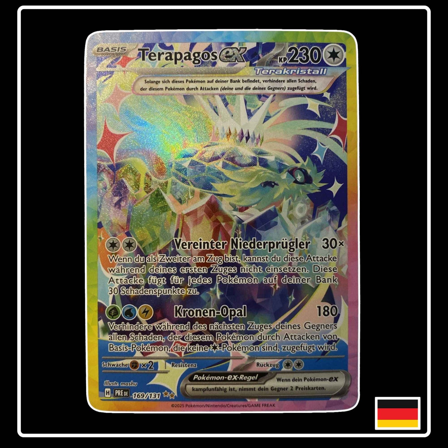 Terapagos Special Illustration Rare Pokémon Karte – Prismatische Entwicklungen, Deutsch, holografisch, selten