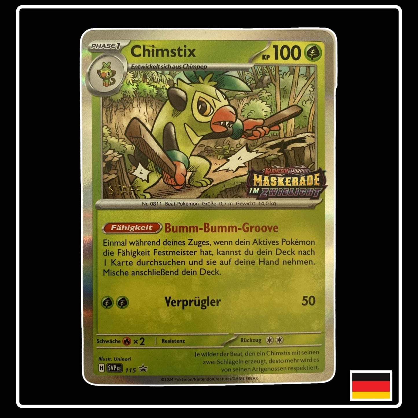 Chimstrix STAFF Stamp SVP DE 115 SV Black Star Promo