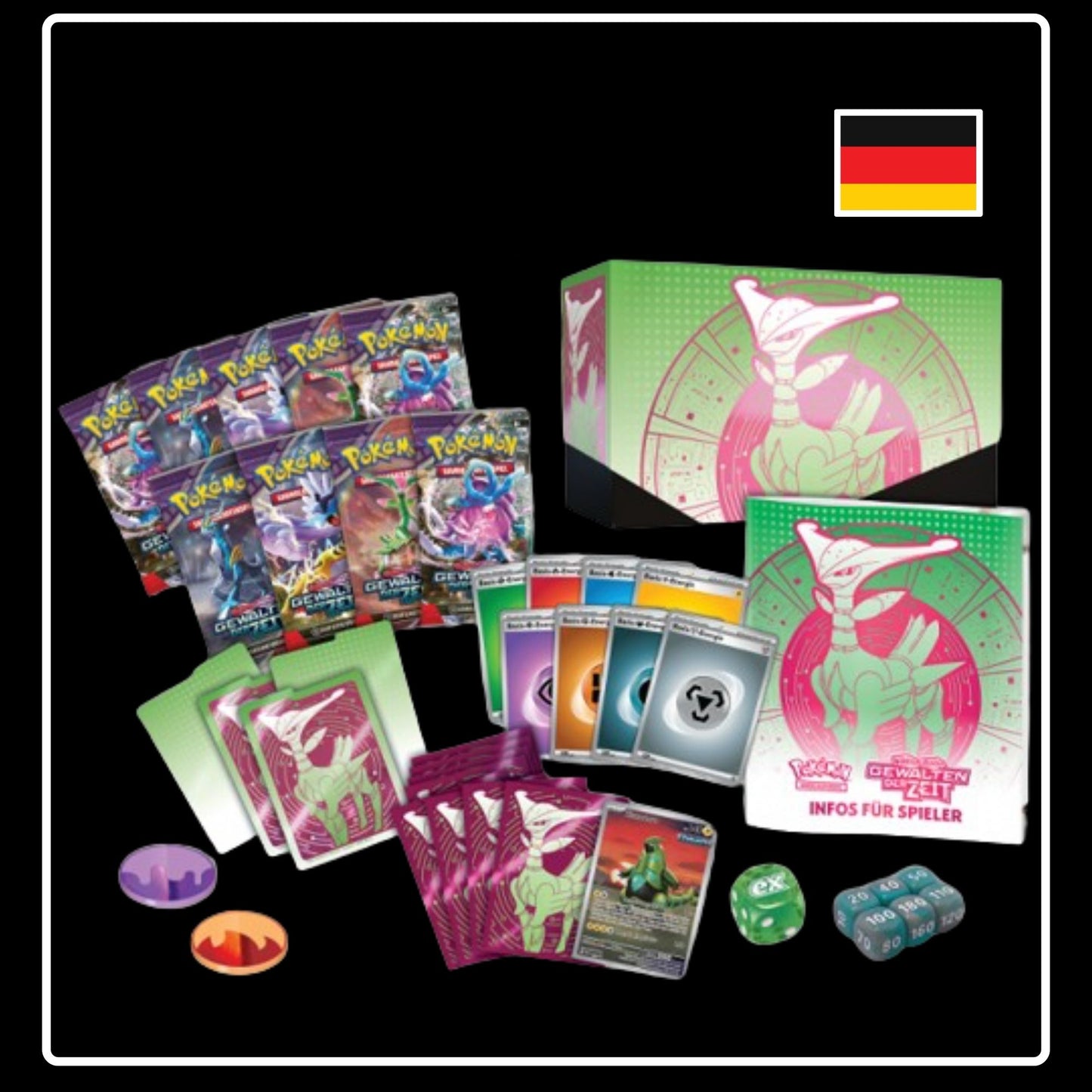 Pokemon Gewalten der Zeit Top Trainer Box Eisenblatt (DE)