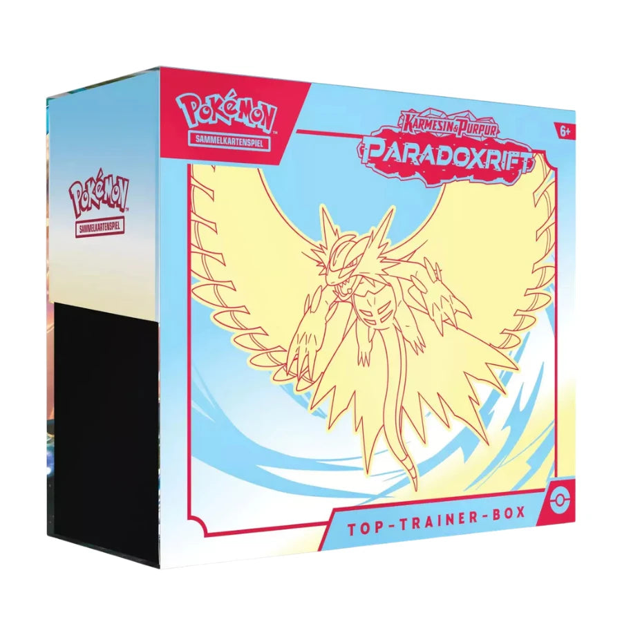 Pokemon Paradox Rift Top Trainer Box (DE) Eisenkrieger und Donnersichel