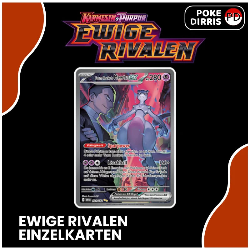 Pokemon Karten Ewige Rivalen mit Team Rocket Mewtu Special Illustration Rare