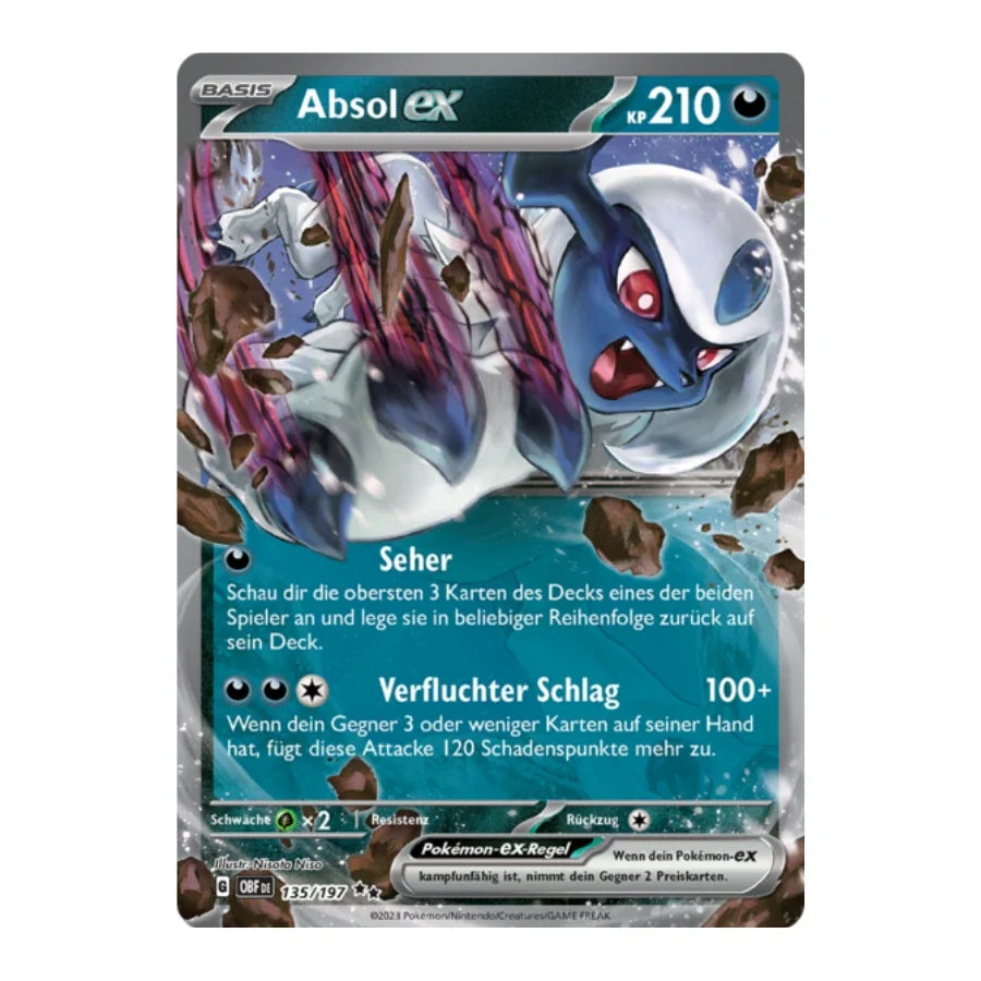 Absol ex Deutsch 135/197 Obsidian Flammen
