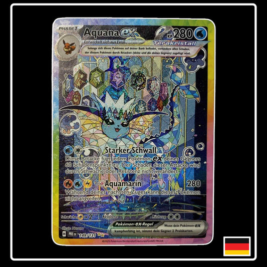 Aquana ex Special Illustration Rare 149/131 Pokemon Prismatische Entwicklungen Sammelkarte