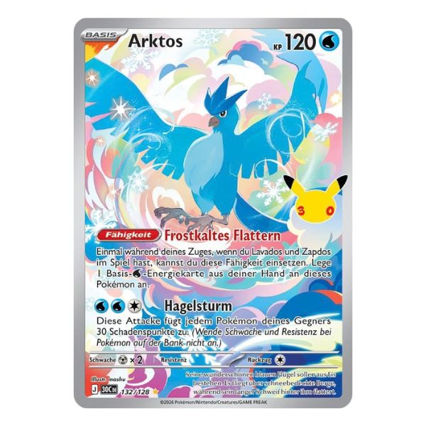 Arktos IR 132/128 Pokemon 30 Jahre