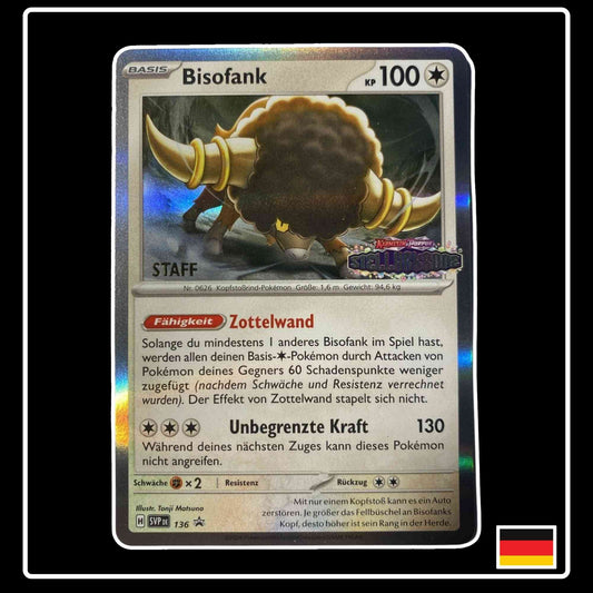 Bisofank STAFF SVP DE 136 Pokemon Black Star Promo