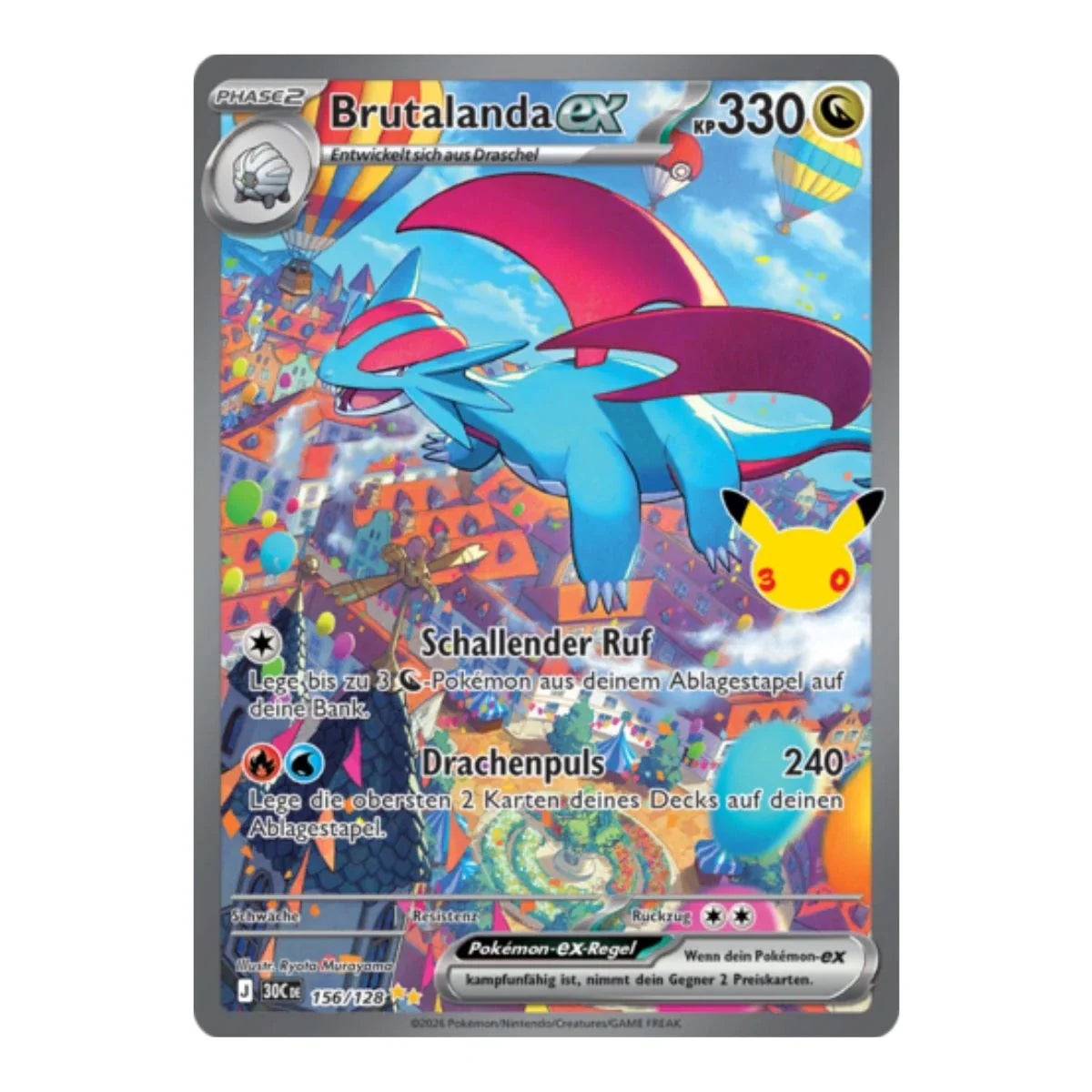 Brutalanda ex SIR 156/128 Pokemon 30 Jahre