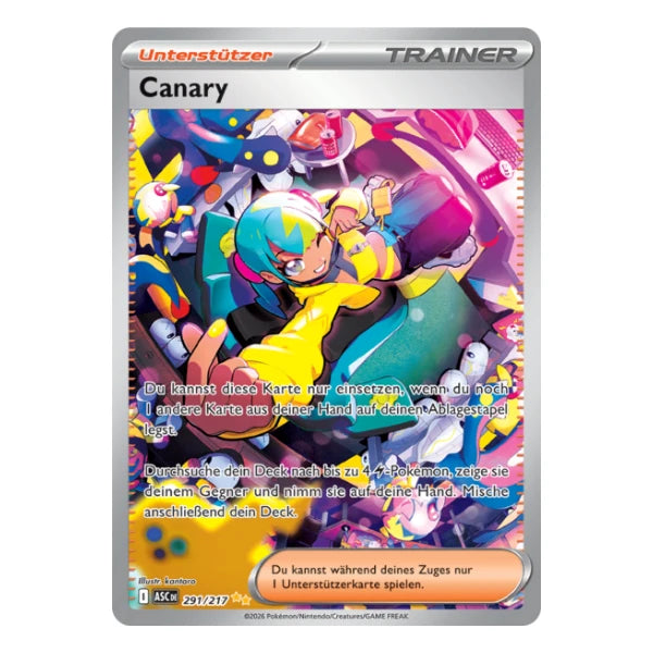 Canary Trainer SIR 291/217 Pokemon Erhabene Helden