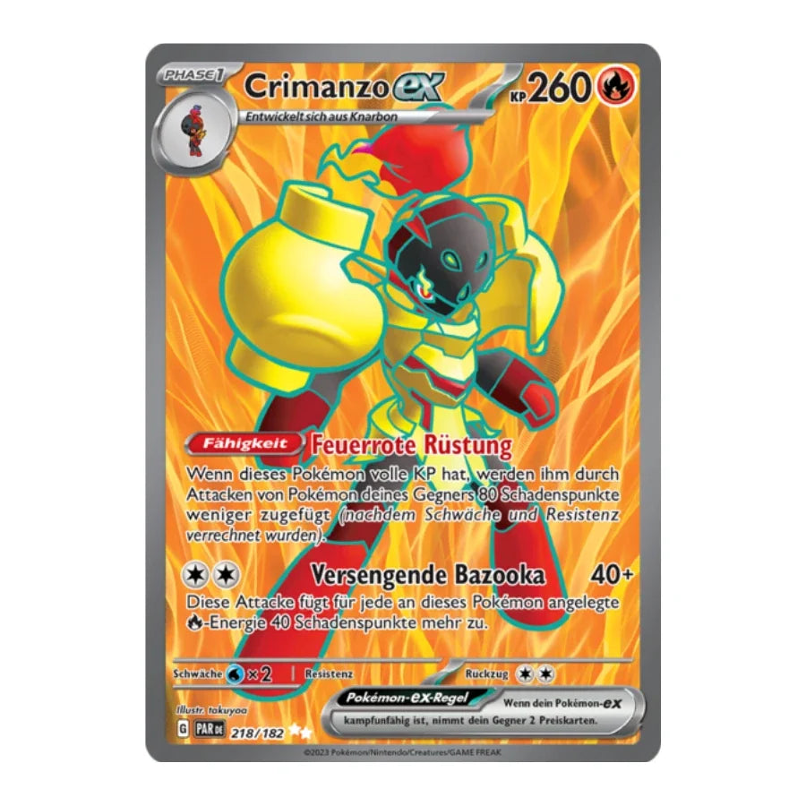Crimanzo ex Full Art Deutsch 218/182 Paradox Rift