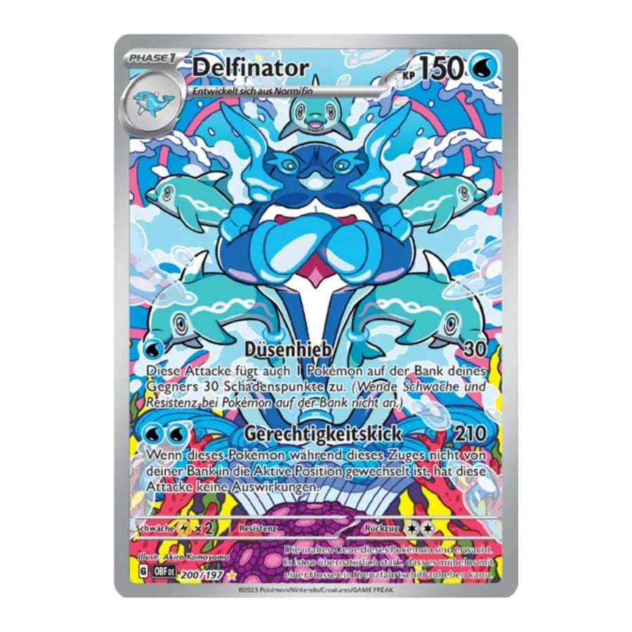Delfinator Art Rare Deutsch 200/197 Obsidian Flammen