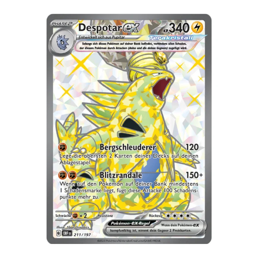 Despotar ex Tera Full Art Deutsch 211/197 Obsidian Flammen