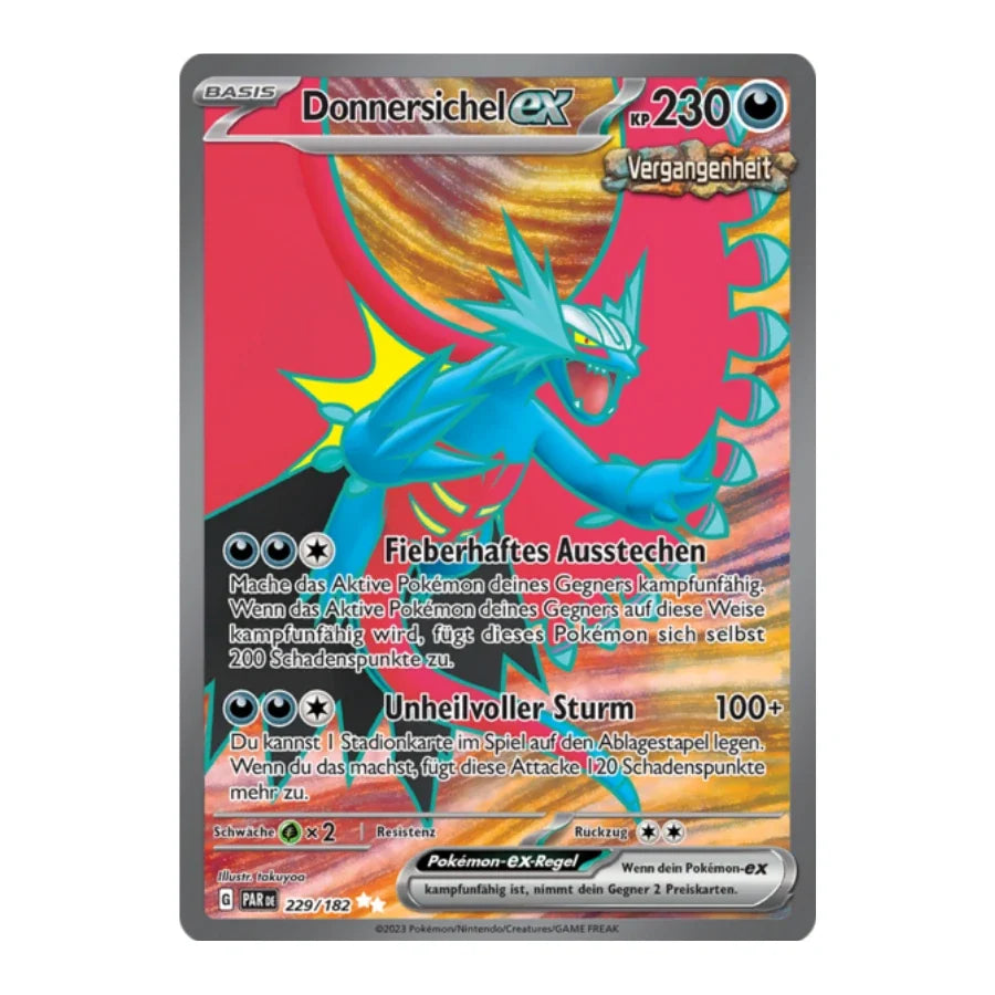 Donnersichel ex Full Art Deutsch 229/182 Paradox Rift