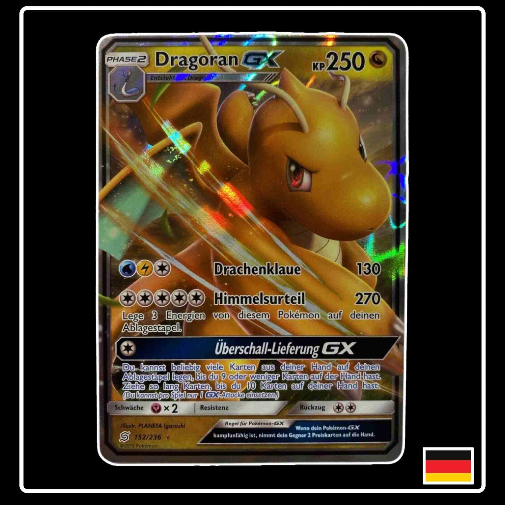Pokemon Karte Dragoran GX 152/236 Bund der Gleichgesinnten