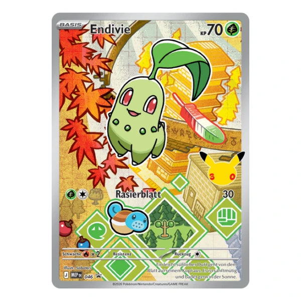 Endivie IR MEP DE 046 Pokemon Mega-Entwicklung Black Star Promo 