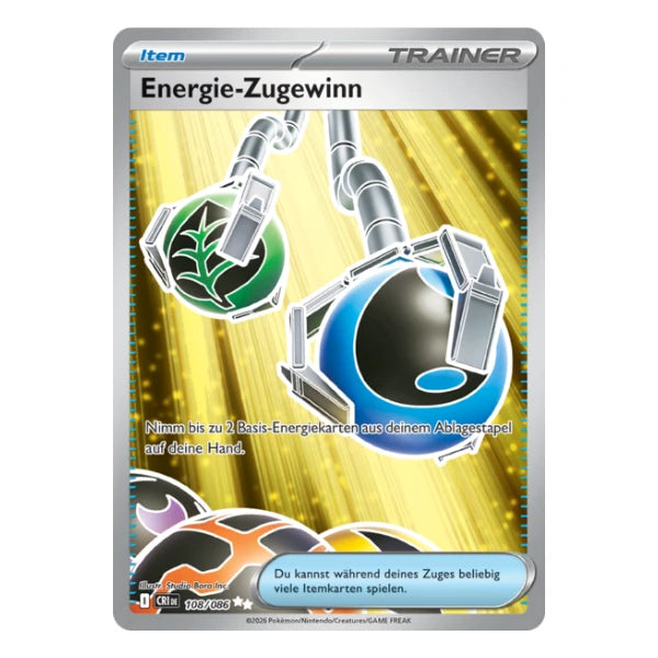 Energie-Zugewinn FA 108/086 Pokemon Wachsendes Chaos 