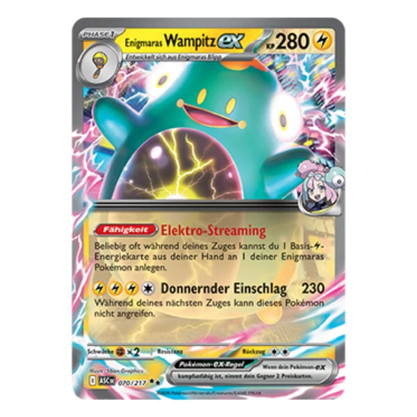 Enigmaras Wampitz ex 070/217 Pokemon Erhabene Helden