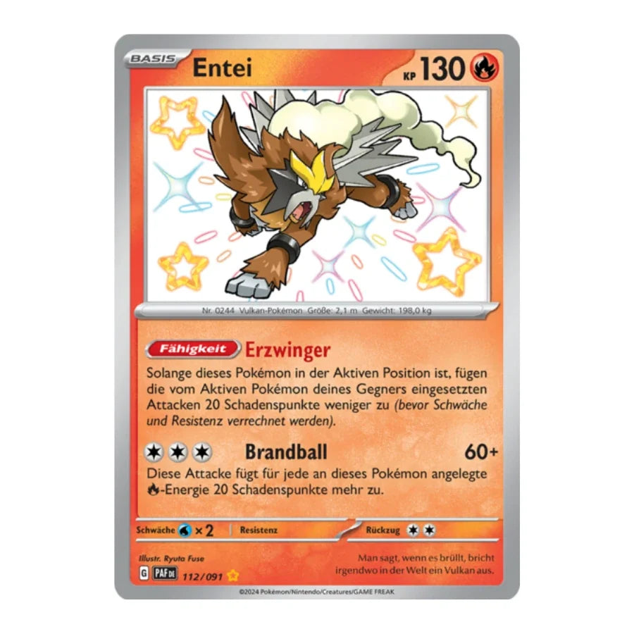 Entei Shiny 112/091 Paldeas Schicksale