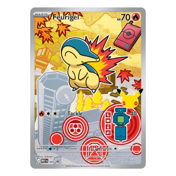 Feurigel IR MEP DE 047 Pokemon Mega-Entwicklung Black Star Promo 