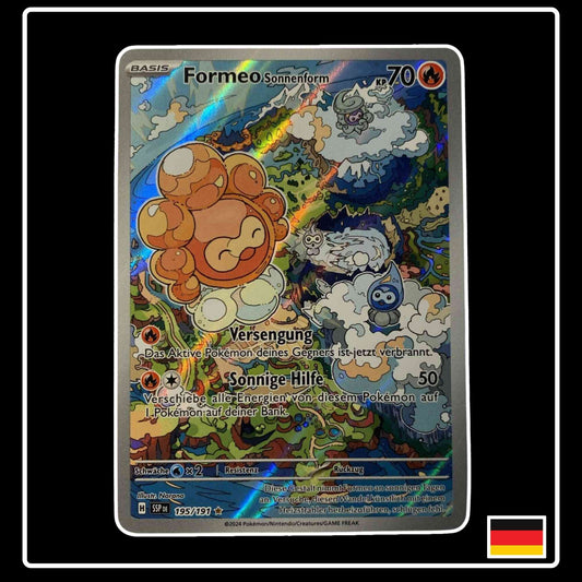 Formeo Sonnenform Illustration Rare 195/191 Pokemon Stürmische Funken