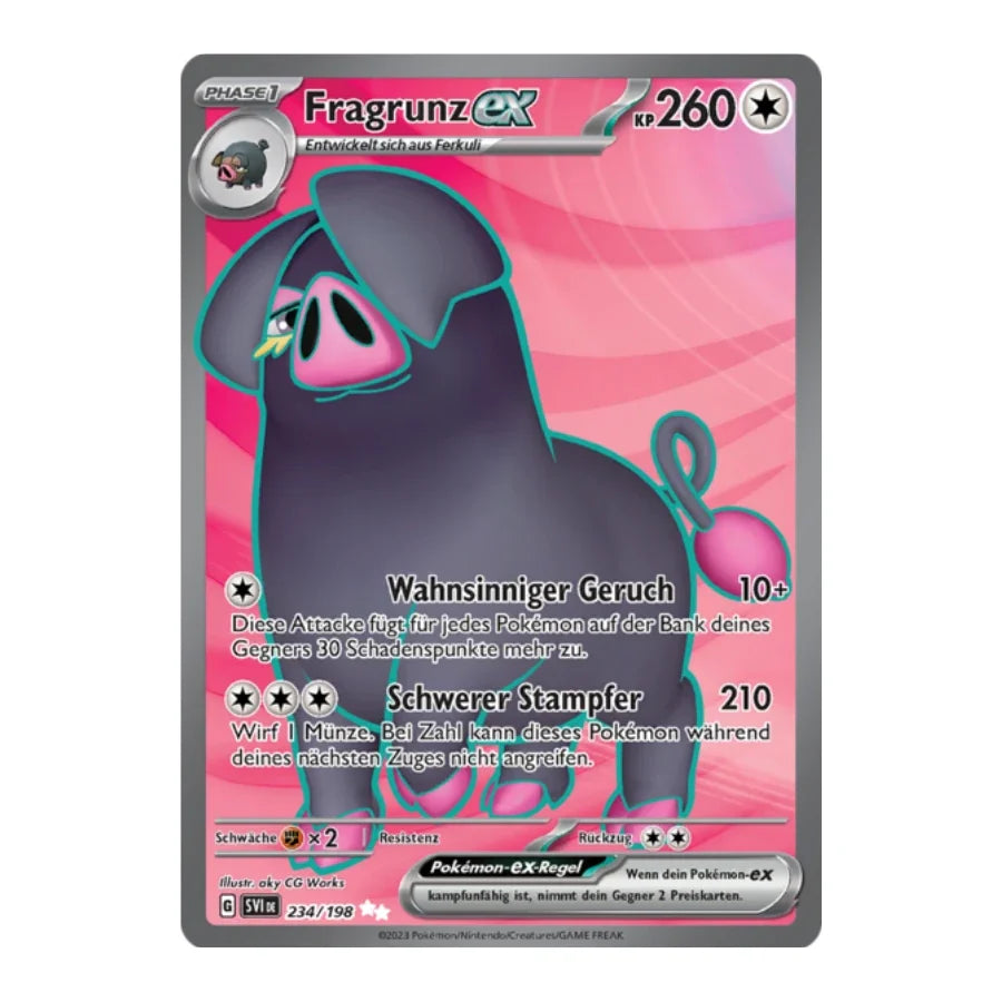 Fragrunz ex Full Art Deutsch 234/198 Karmesin & Purpur