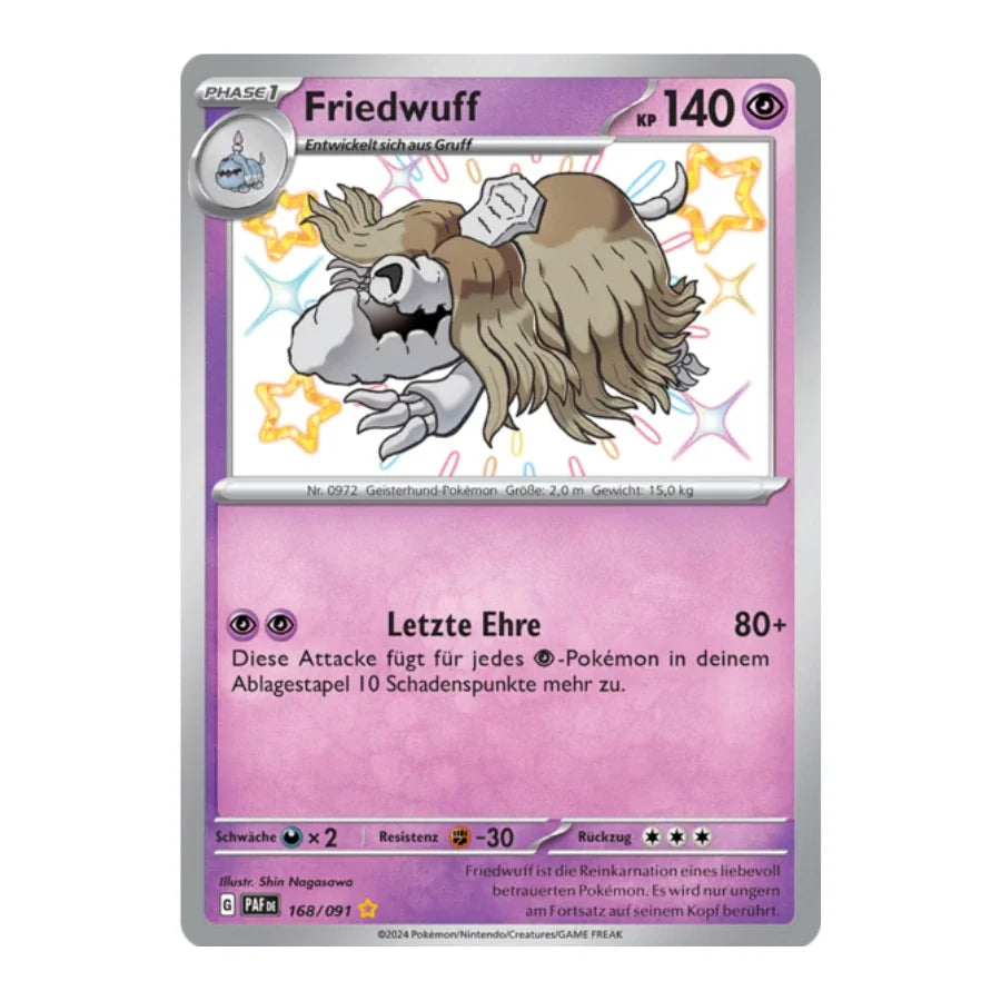 Friedwuff Shiny 168/091 Paldeas Schicksale