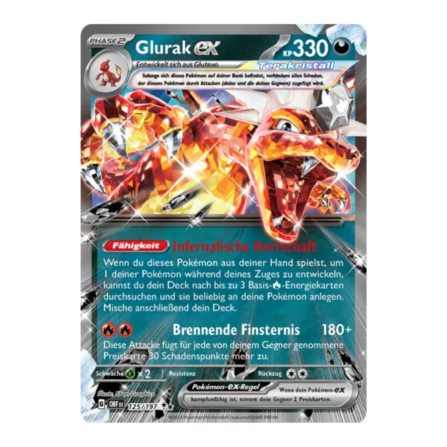Glurak ex Deutsch 125/197 Obsidian Flammen