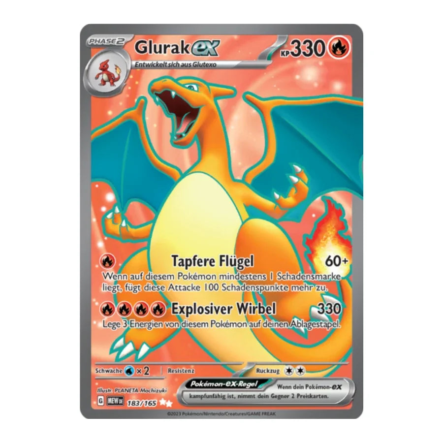 Glurak ex Full Art Deutsch 183/165 Karmesin & Purpur 151