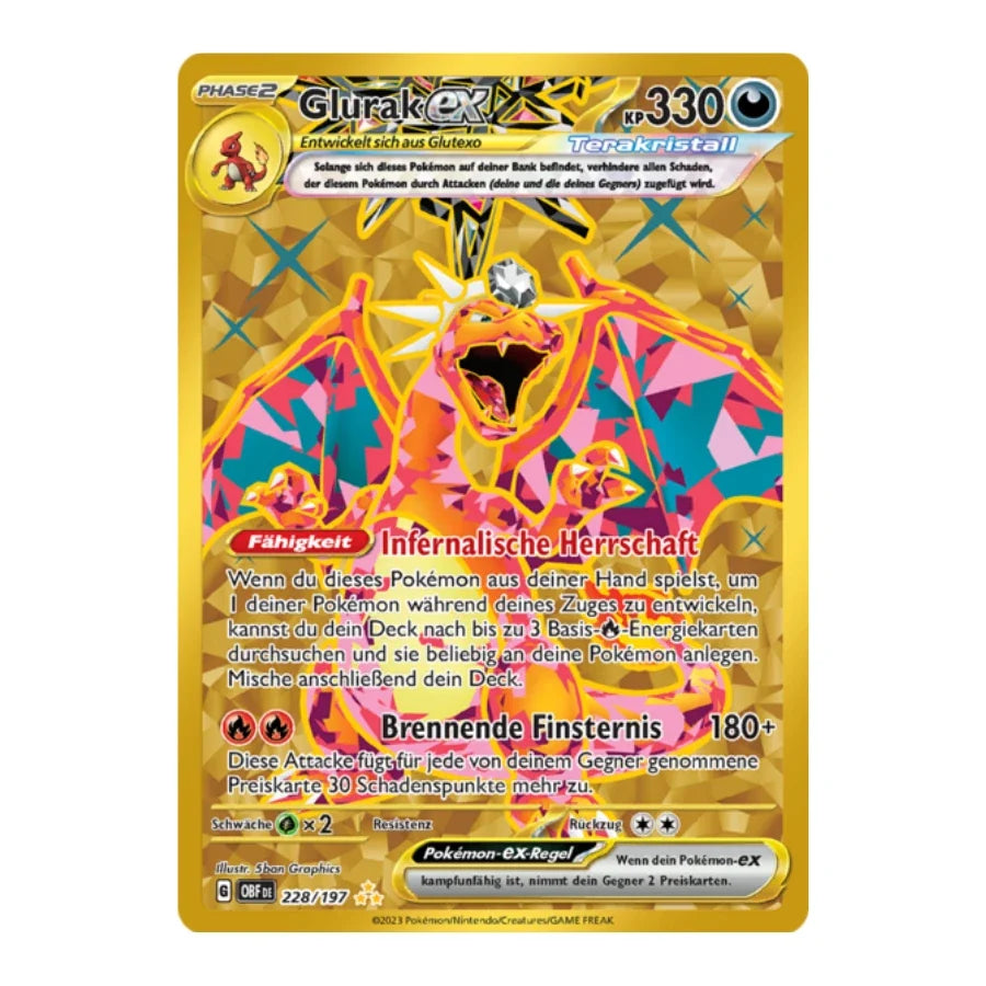 Glurak ex Hyper Rare Deutsch 228/197 Obsidianflammen
