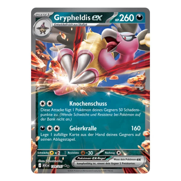 Grypheldis ex 139/217 Pokemon Erhabene Helden