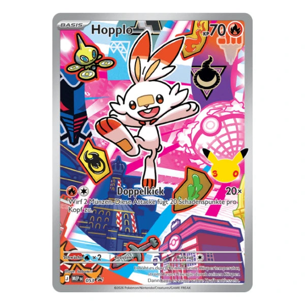 Hopplo IR MEP DE 053 Pokemon Mega-Entwicklung Black Star Promo 