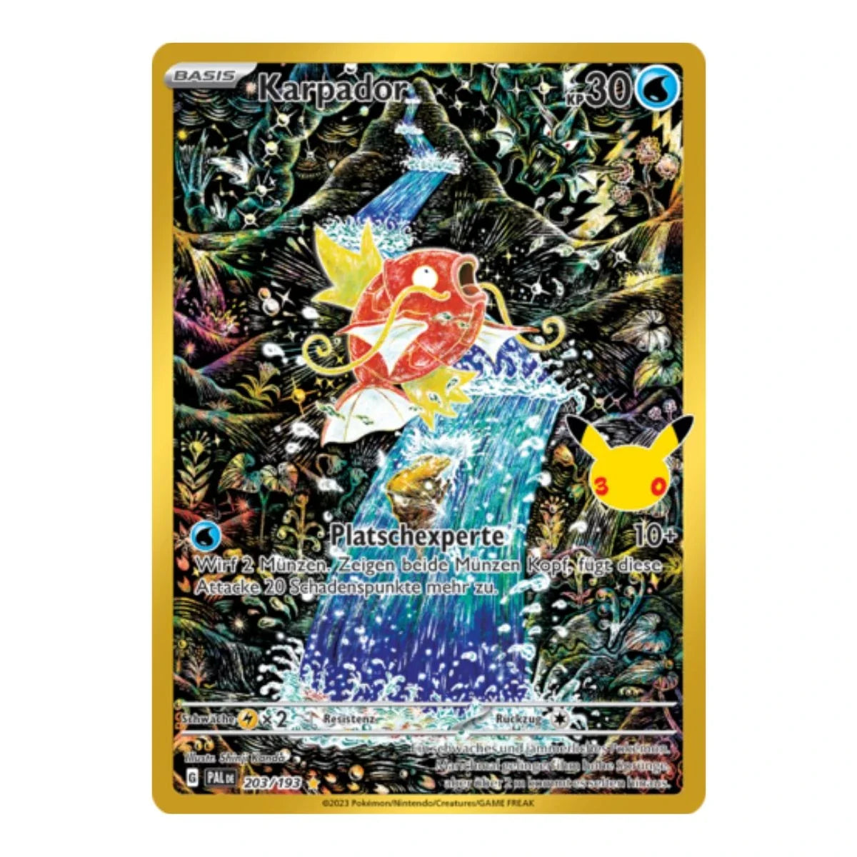 Karpador IR 203/193 Pokemon 30 Jahre