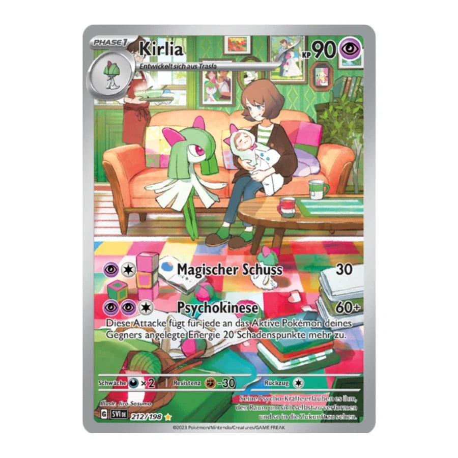 Kirlia Art Rare Deutsch 212/198 Karmesin & Purpur