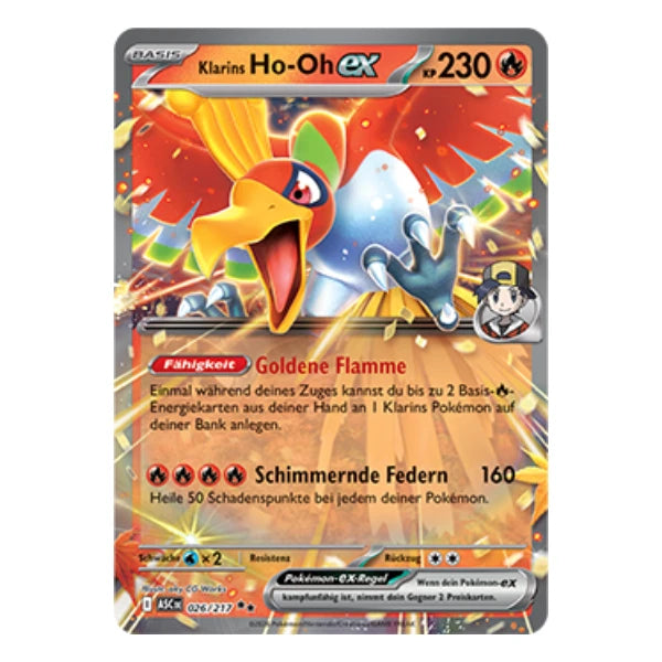 Klarins Ho-Oh ex 026/217 Pokemon Erhabene Helden