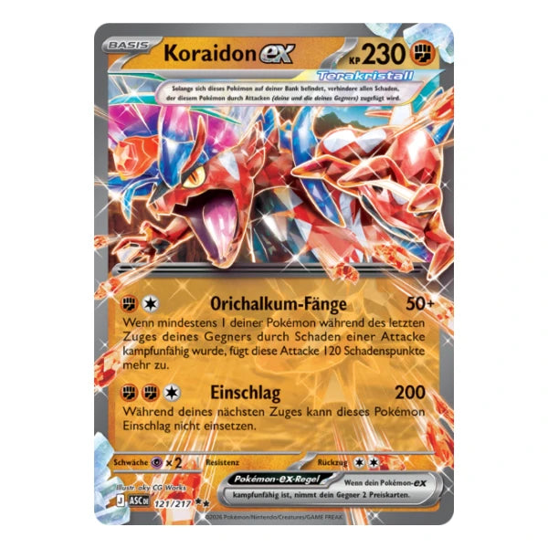 Koraidon ex 121/217 Pokemon Erhabene Helden