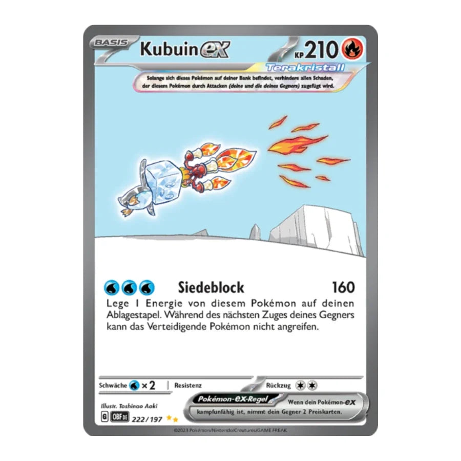 Kubuin ex SAR Deutsch 222/197 Obsidian Flammen
