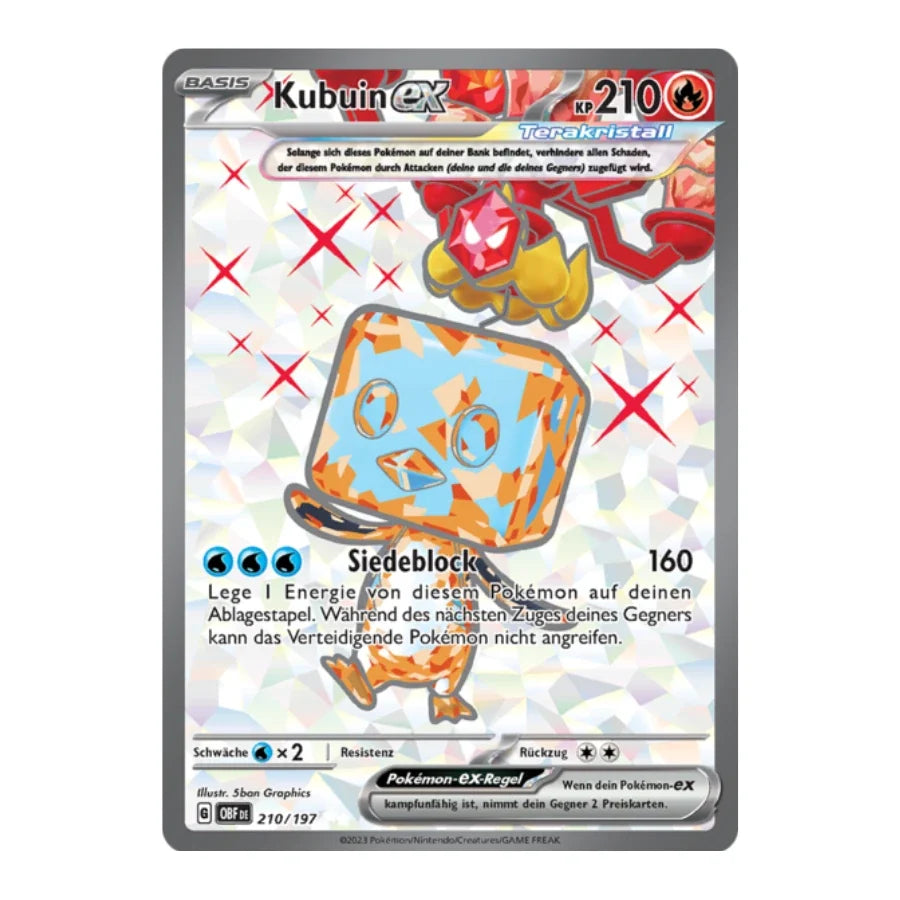 Kubuin ex Tera Full Art Deutsch 210/197 Obsidian Flammen