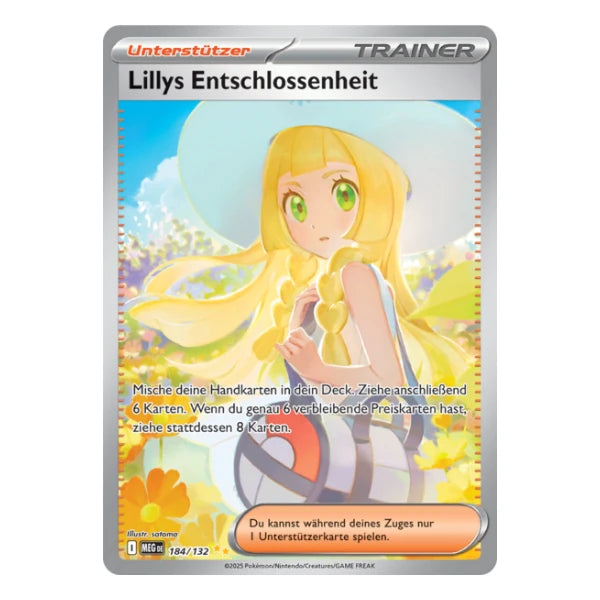 Lillys Entschlossenheit Trainer SIR 184/132 Pokemon Mega Entwicklung