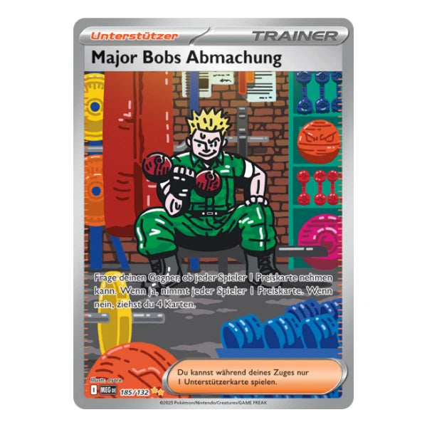 Major Bobs Abmachung Trainer SIR 185/132 Pokemon Mega Entwicklung