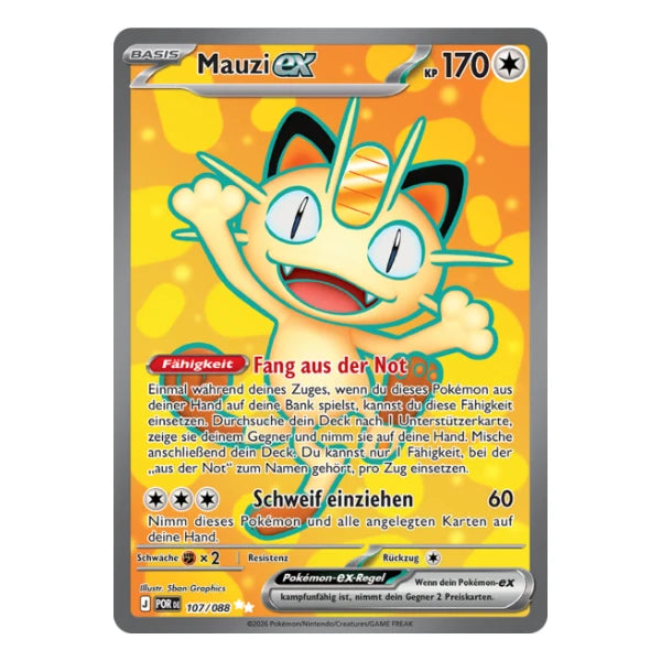 Mauzi ex FA 107/088 Pokemon Optimale Ordnung 