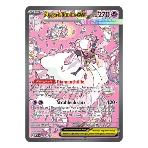 Mega-Diancie ex SIR 282/217 Pokemon Erhabene Helden