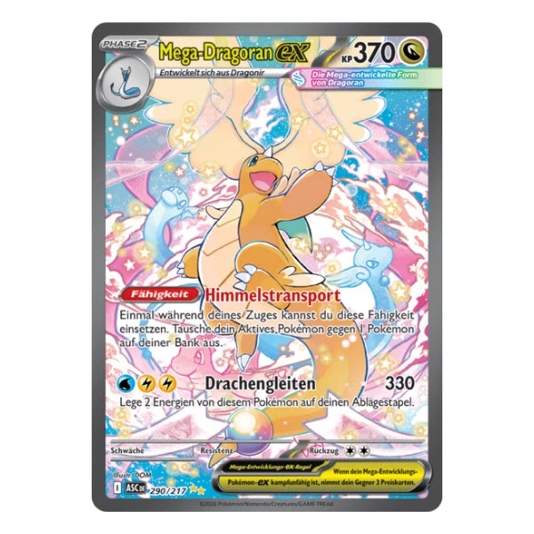 Mega-Dragoran ex SIR 290/217 Pokemon Erhabene Helden