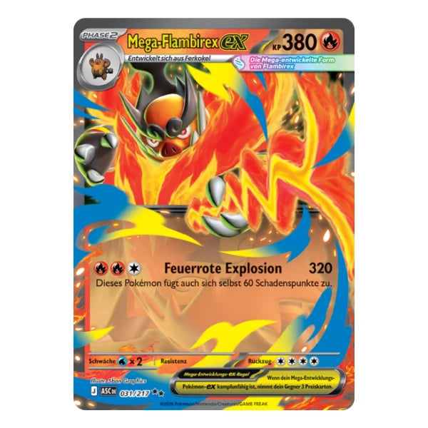 Mega-Flambirex ex 031/217 Pokemon Erhabene Helden