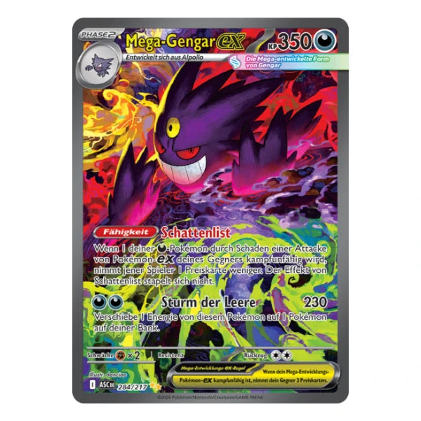Mega-Gengar ex SIR 284/217 Pokemon Erhabene Helden