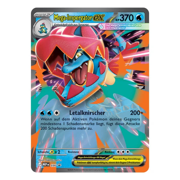 Mega-Impergator ex MEP DE 036 Pokemon Mega-Entwicklung Black Star Promo 