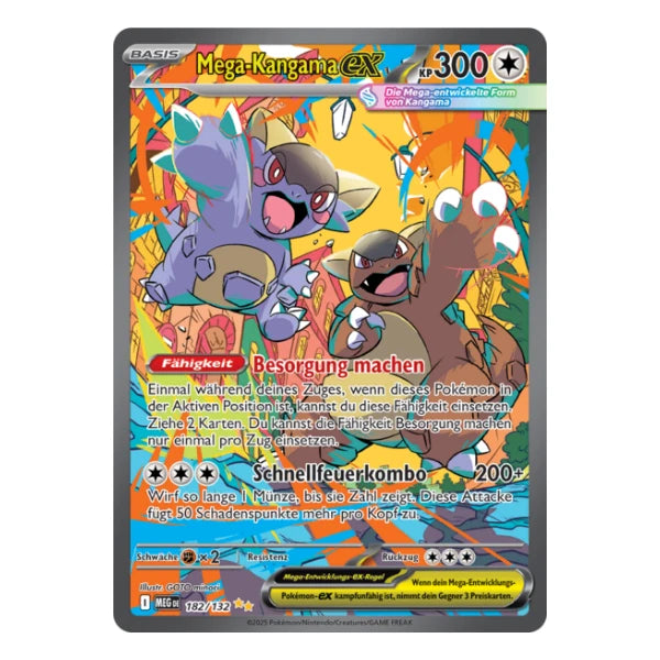 Mega Kangama ex SIR 182/132 Pokemon Mega Entwicklung